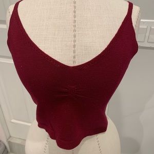 Sweater cropped tank